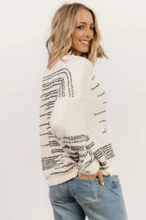 Jubes Geo Sweater | Black + Cream